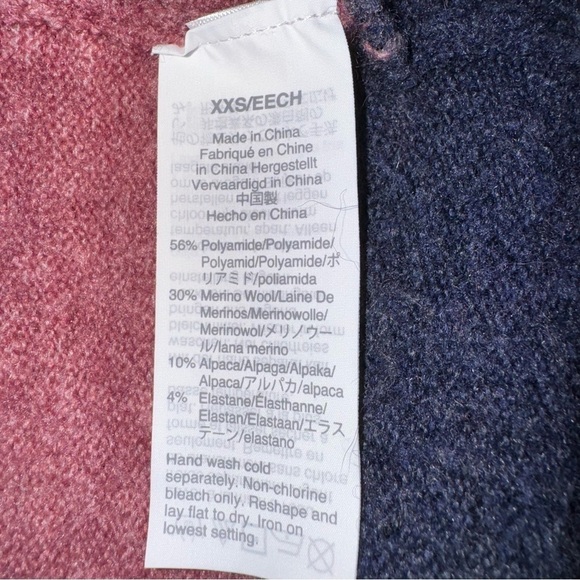 Madewell Ryder Stripe Cardigan Cream Pink color Block Color Stripped Sweater XXS - Picture 14 of 15